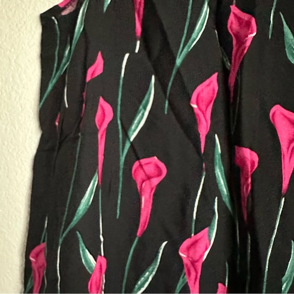 Tulip Print dress Sz 14 petite 90s vtg - Picture 5 of 10